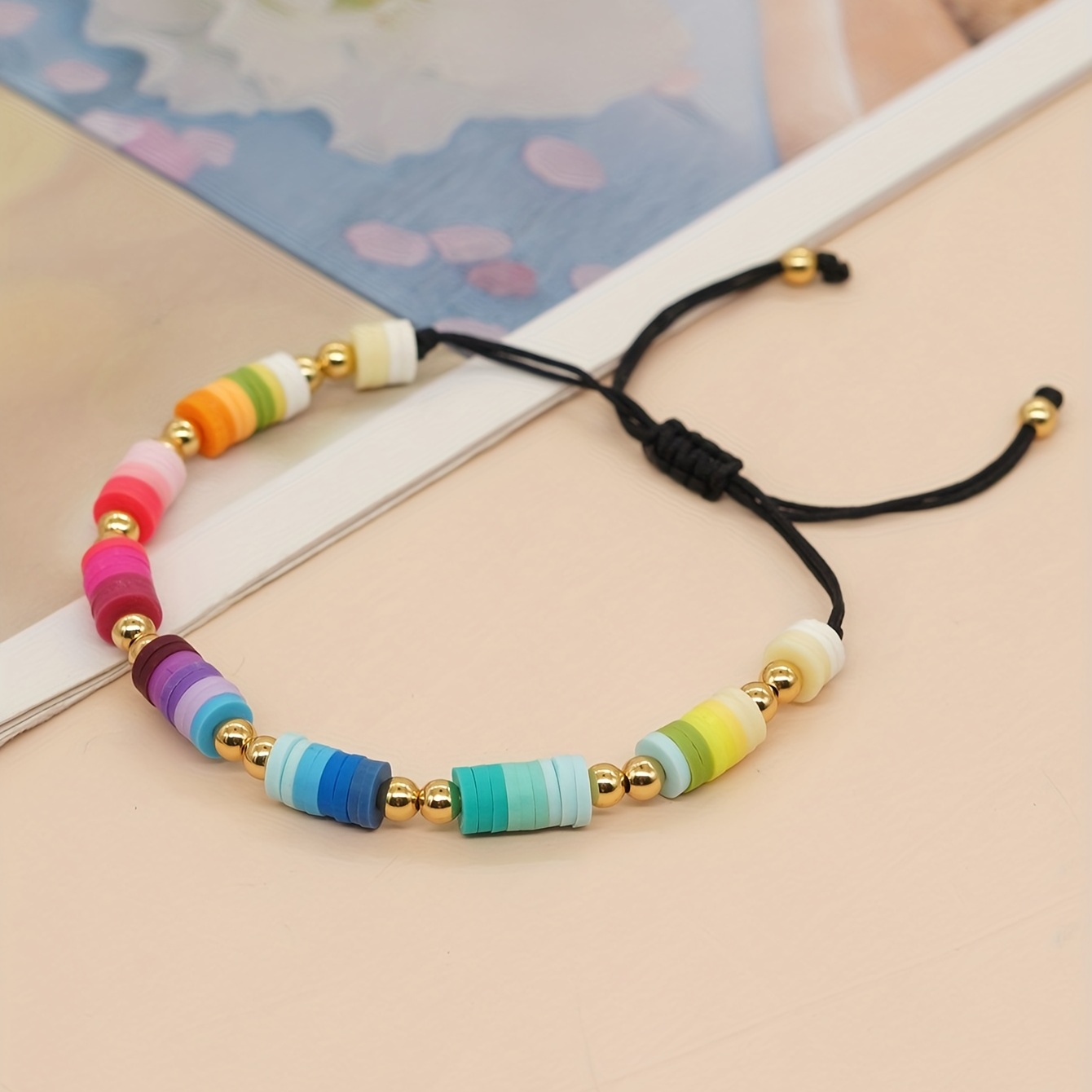 Handmade Bff Heart Beaded Stretchy Bracelet For Girls - Temu