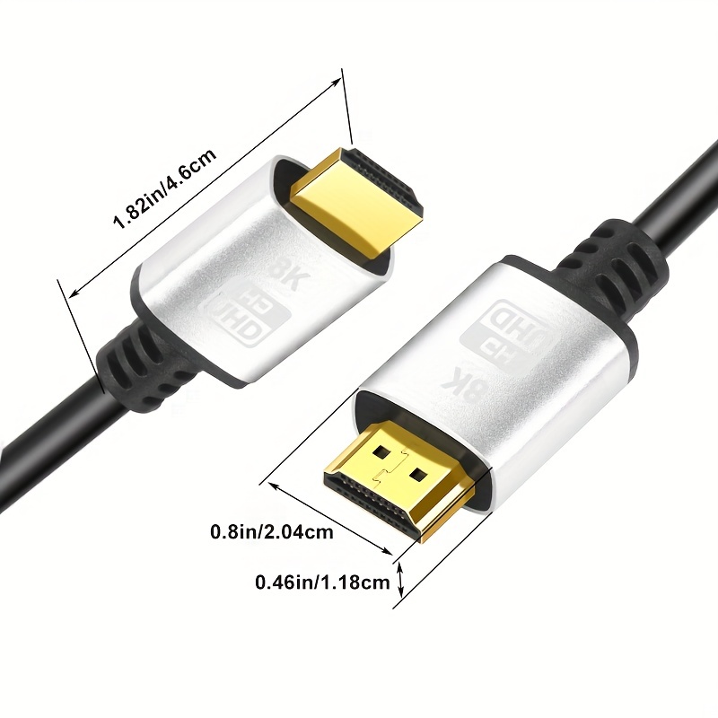 I Zclive Conector De Alta Velocidad 8K Para Cable HDMI 2.1, Conector HDMI  8K@60HZ Y 4K@120HZ Para Cable, Conector Para HDMI Macho A Conector Para HDMI