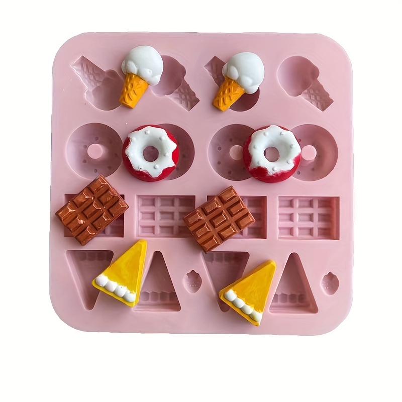 Mini flower shaped silicone chocolate mold DIY candy biscuit mold ice cake  baking mold