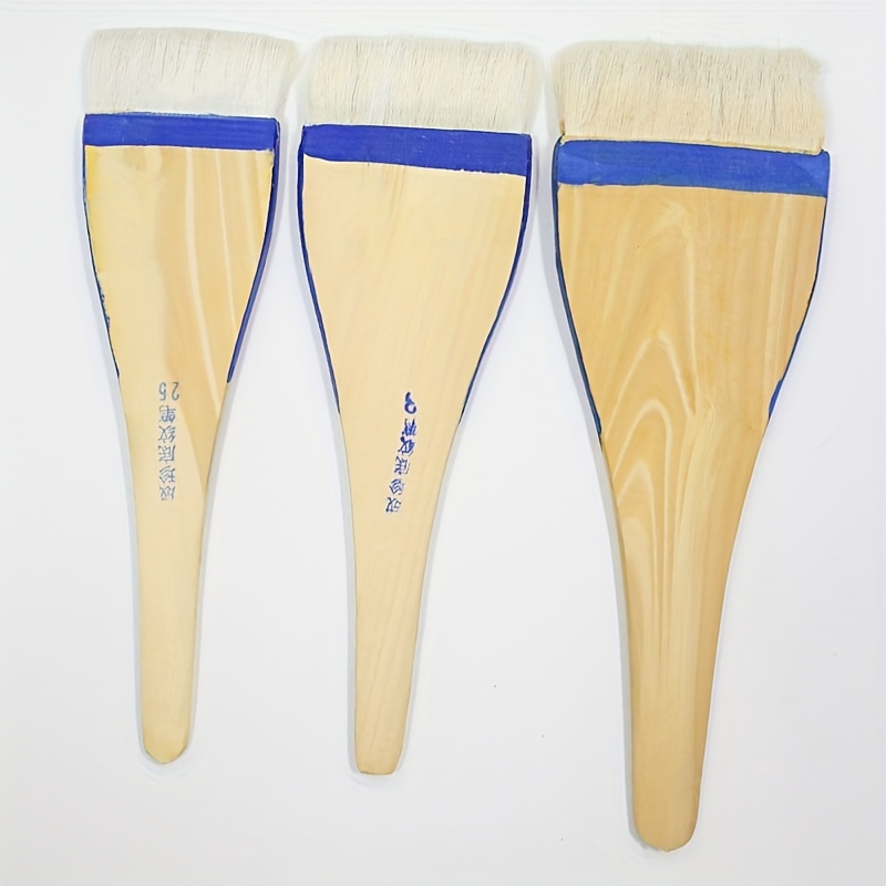 Single Flat Head Wool Brush For Watercolor Gouache And - Temu