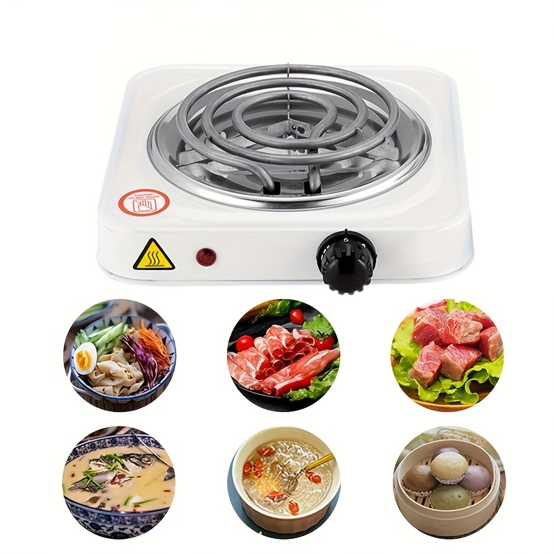 Electric Stove,1000W Burner Cooktop, Compact and Portable Electric Single  Burner, Adjust Temperature Hot Plate Energy Saving Safe Travel Countertop