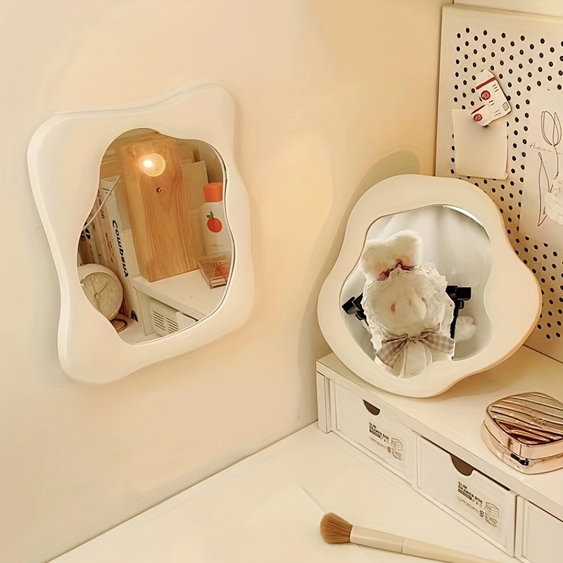 Specchio irregolare appeso scrivania trucco Vanity Shower rasatura specchi  camera da letto compatti Specchio senza nebbia