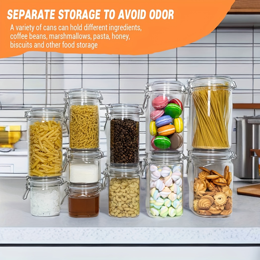 Airtight Glass Jars with Lids Food Storage Canister For Kitchen or Weed  Small