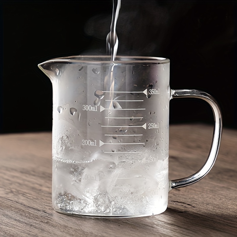 1PCS Clear Glass Liquid Measuring Cup With Large Handle - Large