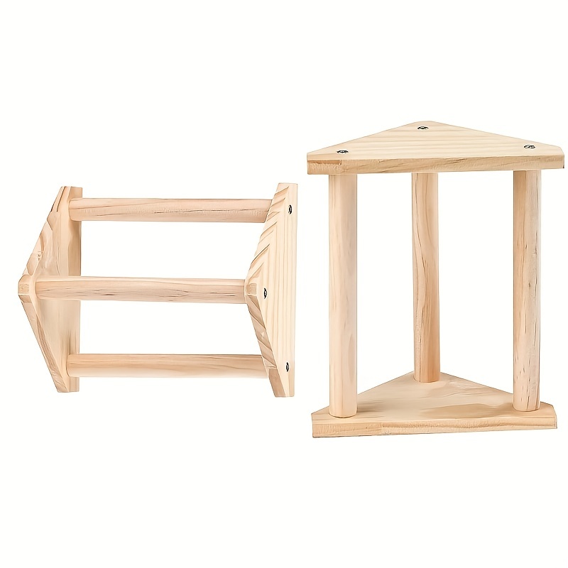 Parrot Station Rack Pet Chicken Wooden Mirror Small Stand - Temu