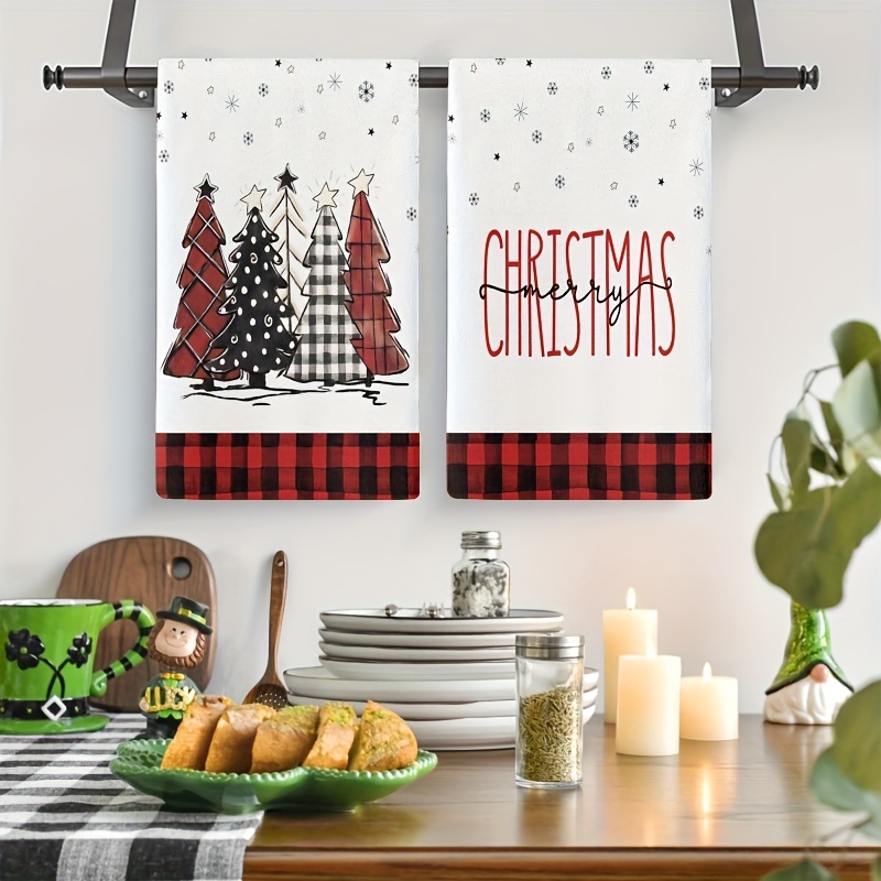 Christmas Hand Towel, Black And White Check Gentle Tie Snowman Kitchen Towel,  Christmas Kitchen Decoration, Microfiber Tea Towel, New Home Bathroom  Disguise Gift - Temu
