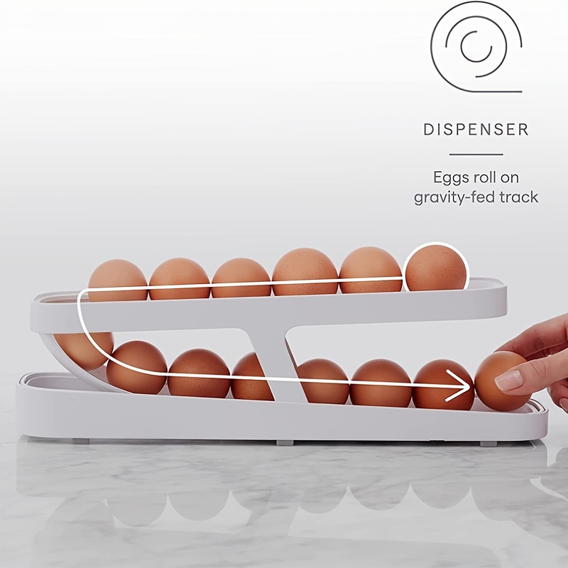 30 Grid Egg Holder Rotating 3 Tiers Fridge Eggs Organizer Space