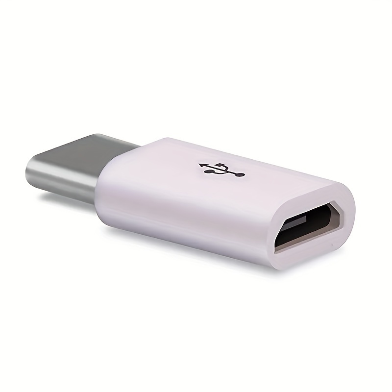 MINI CONVERSOR MICROUSB A USB 3.1 TIPO C (BLANCO)