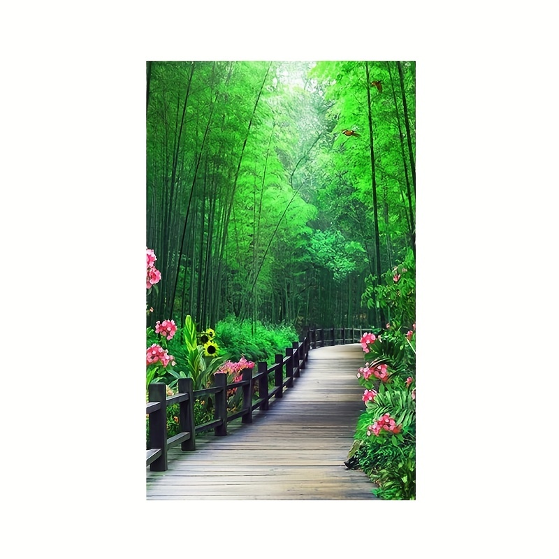 

Bamboo Forest Diamond Painting Kit 5d Diamond Art Kit, Painting Arts And Crafts Home Wall Decor With Diamond Gems