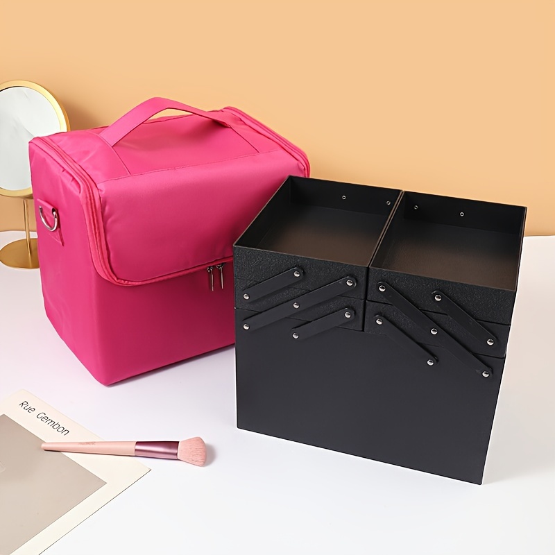 Makeup Brush Case Travel Makeup Brush Holder Portable Makeup Brush Bag  Professional Cosmetic Bag Artist Storage Bag Essentials Stand-up Foldable