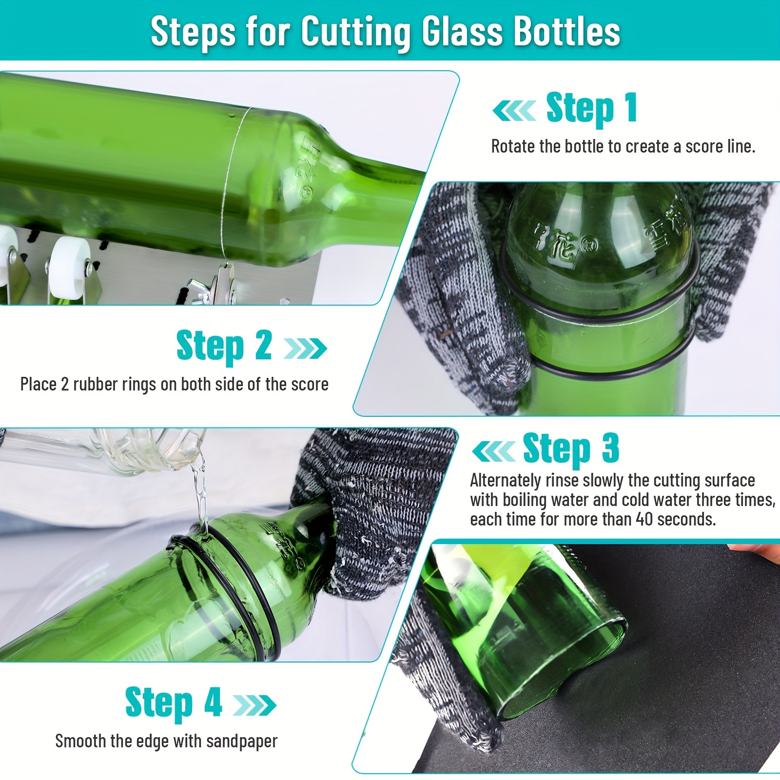 Strumento tagliabottiglie in vetro per il taglio di bottiglie