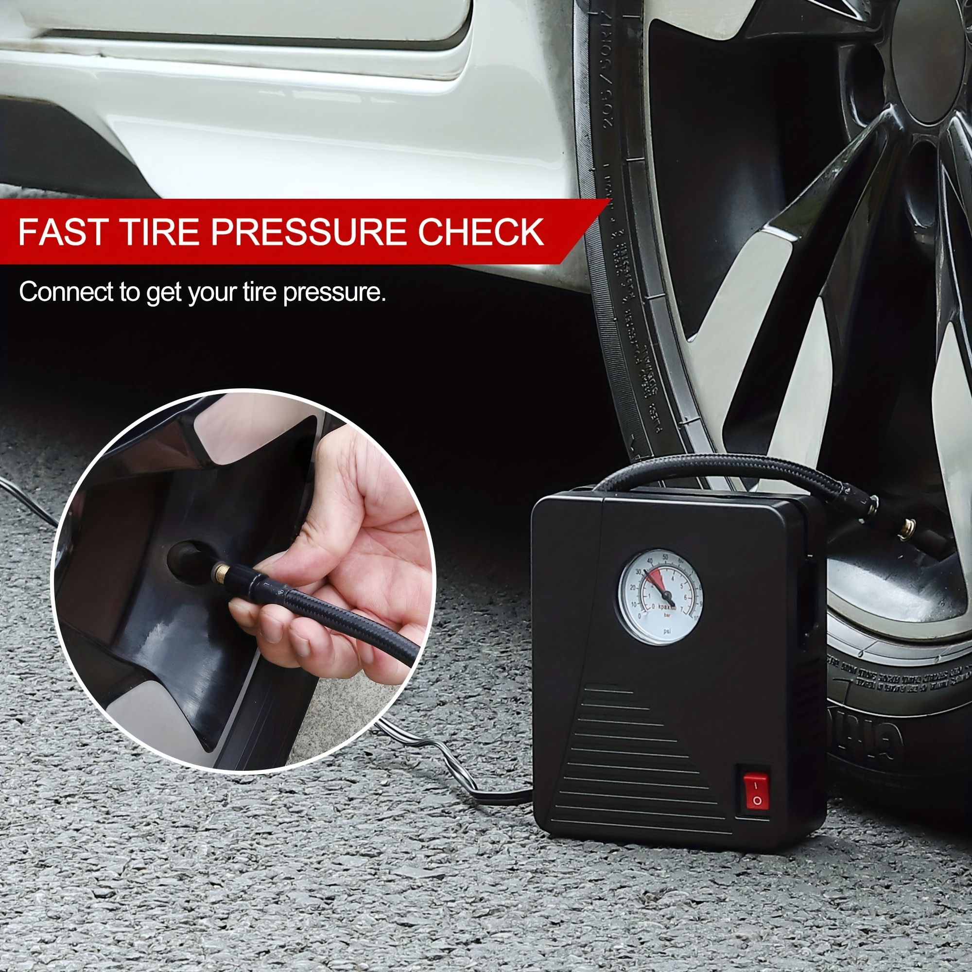 Portable Mini Air Compressor for Cars Motorcycles Bicycles
