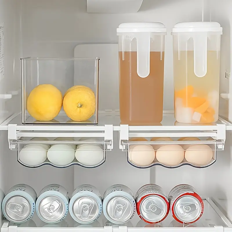 1/2pcs Soporte Huevo Refrigerador, Organizador Cajón Huevo Refrigerador,  Soporte Huevo Refrigerador, Bandejas Huevo Refrigerador, Contenedor Huevo, Compra En Temu Empieza Ahorrar