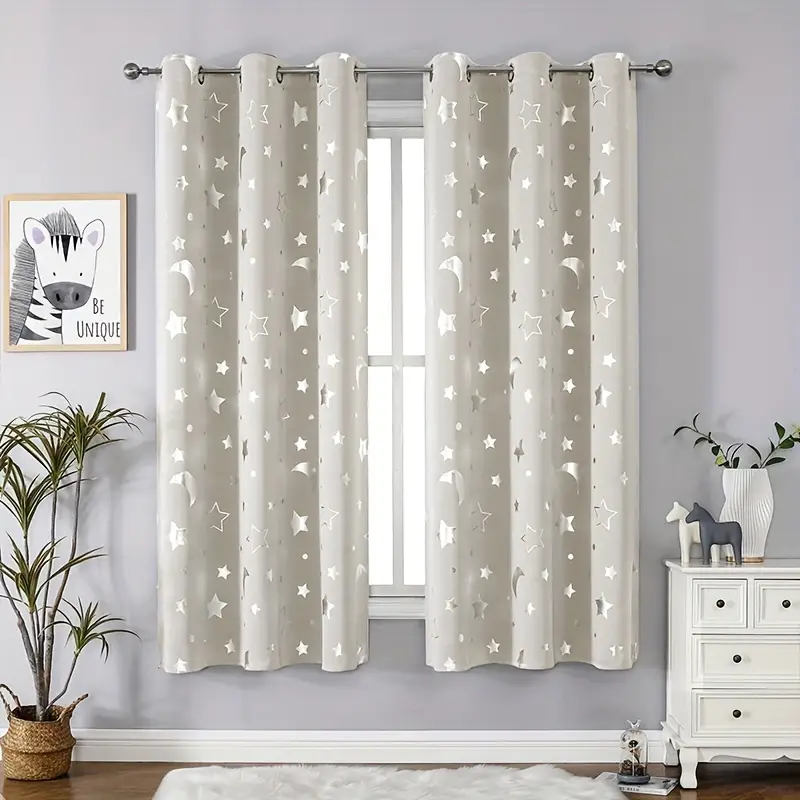 Star Pattern Curtain Thermal Insulated