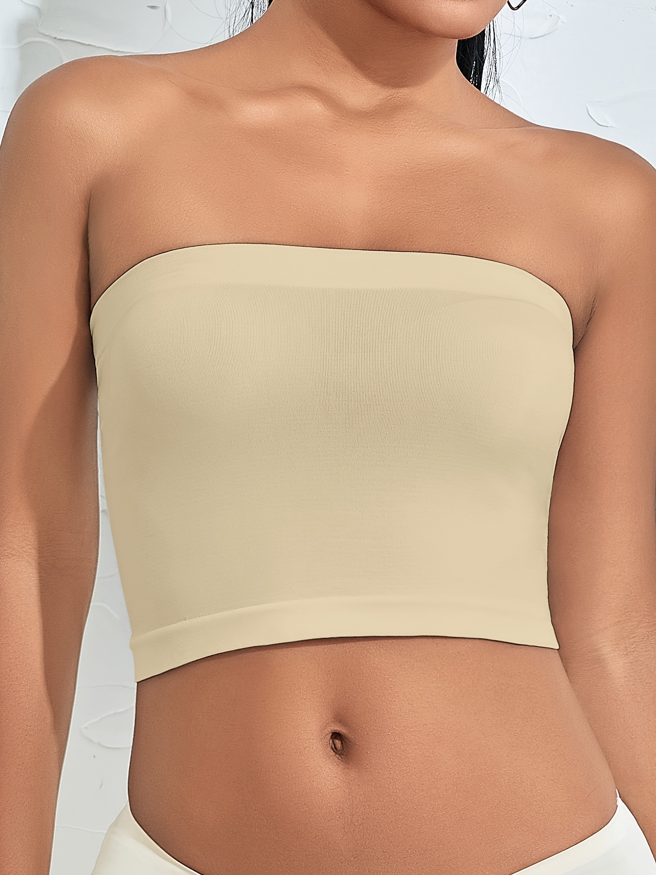 Womens Beautiful Back Underwear Seamless No Steel Ring Bra Big Breasts Show  Small Thin Sports Bra Bras Plus (Beige, M) : : Clothing, Shoes &  Accessories