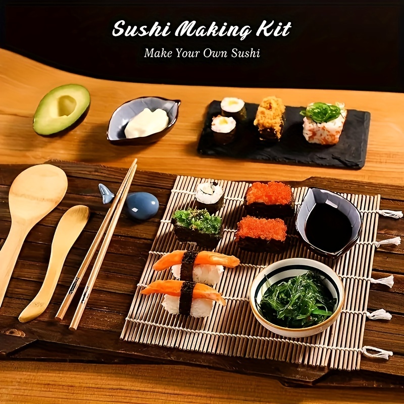 Sushi Making Kit Bamboo Sushi Mat Includes 2 Sushi Roll Mat - Temu