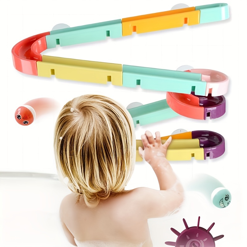 Bath Toys for Kids Ages 4-8 3 in 1 Water Bathtub Toys Ball Track Shower  Slide