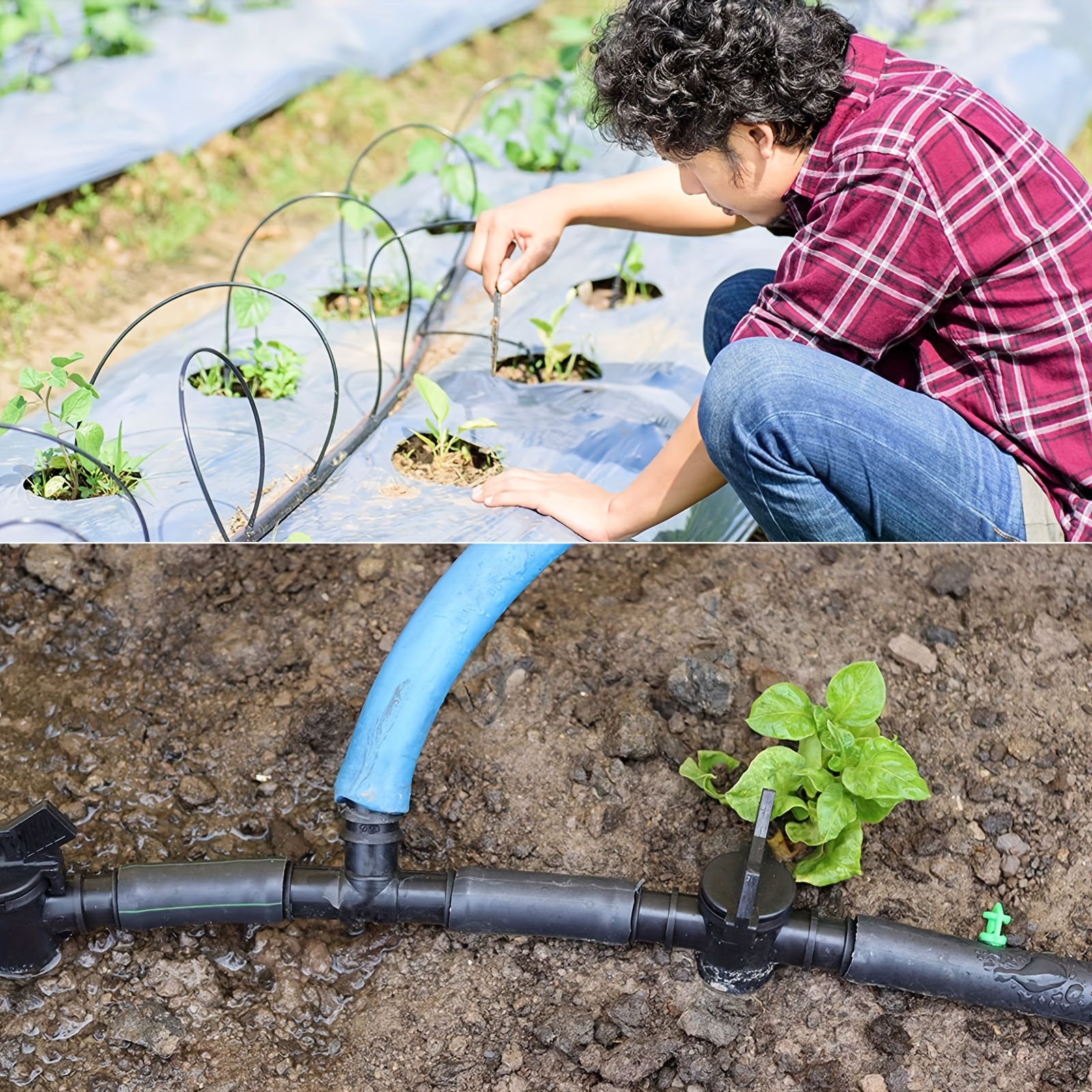  MIXC Kit de riego por goteo,Sistema de riego de plantas de  jardín con tubo 1/4 de 100 pies,Kit de sistema de riego de jardín para  interiores y exteriores : Patio, Césped