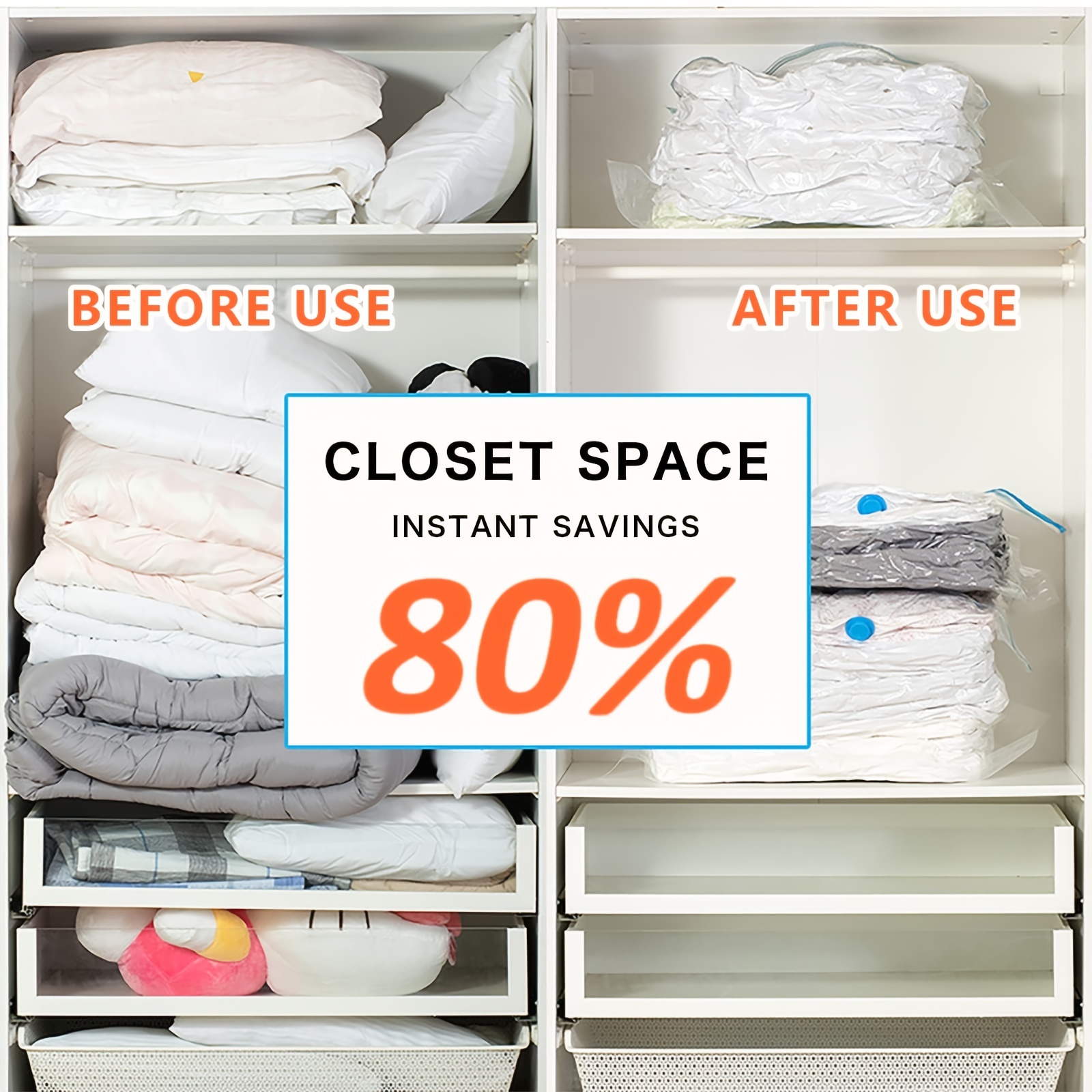 Space saving Vacuum Storage Bags For Clothes Organize Your - Temu