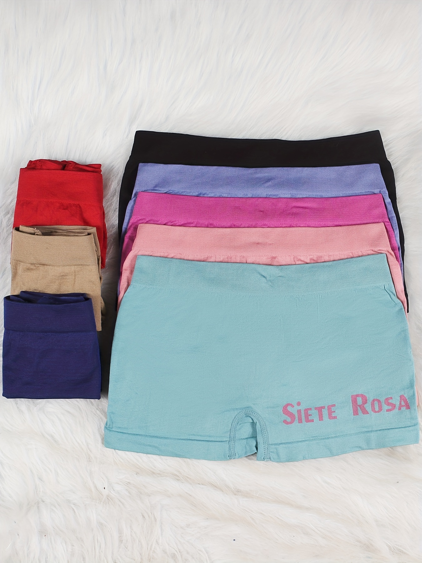 Simple Solid Boyshort Panties Soft Comfortable Seamless - Temu