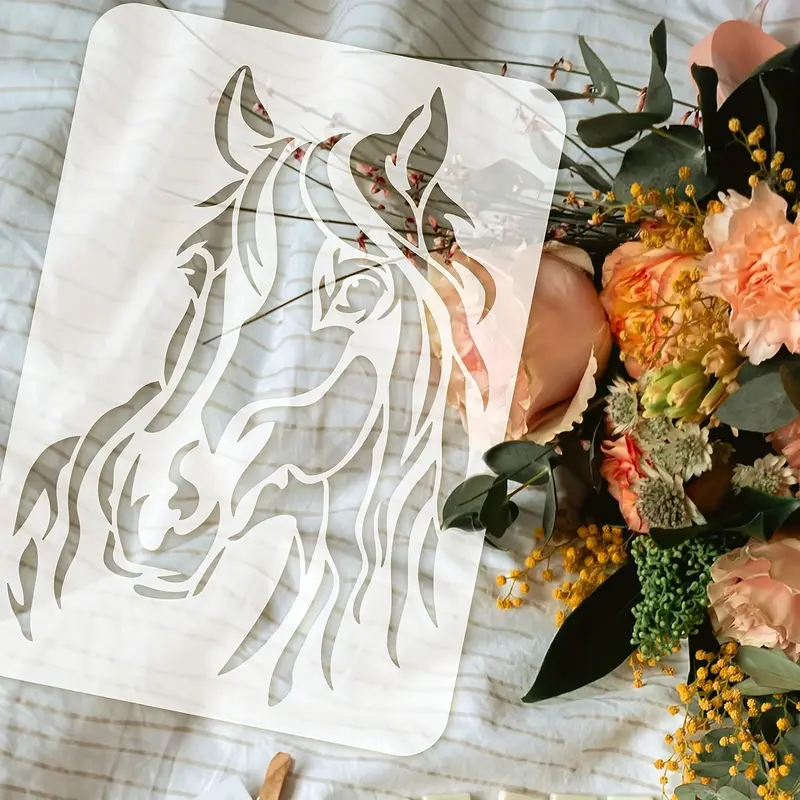 Horse Stencils For Painting On Wood Reusable Horse Art - Temu