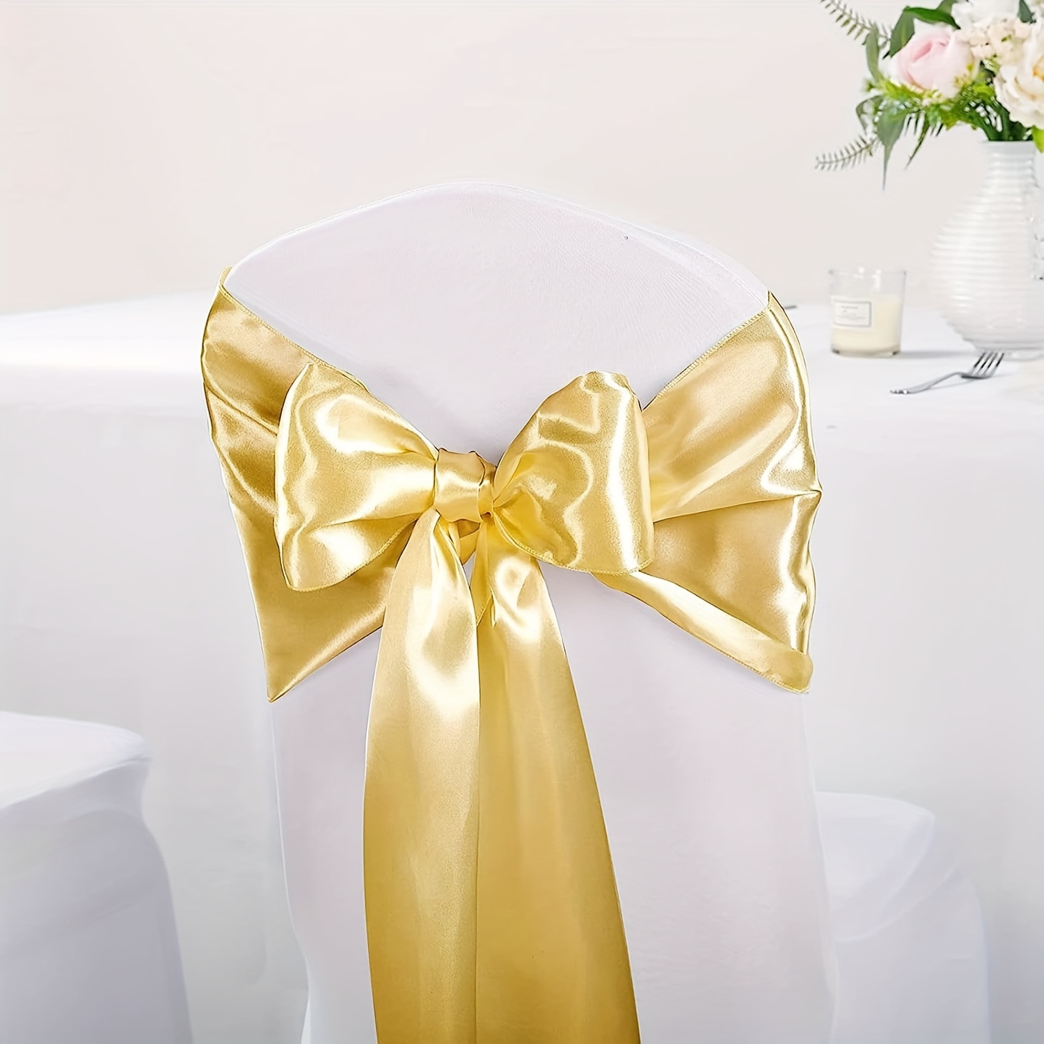Golden Satin Table Runner 30x274cm Wedding Decor