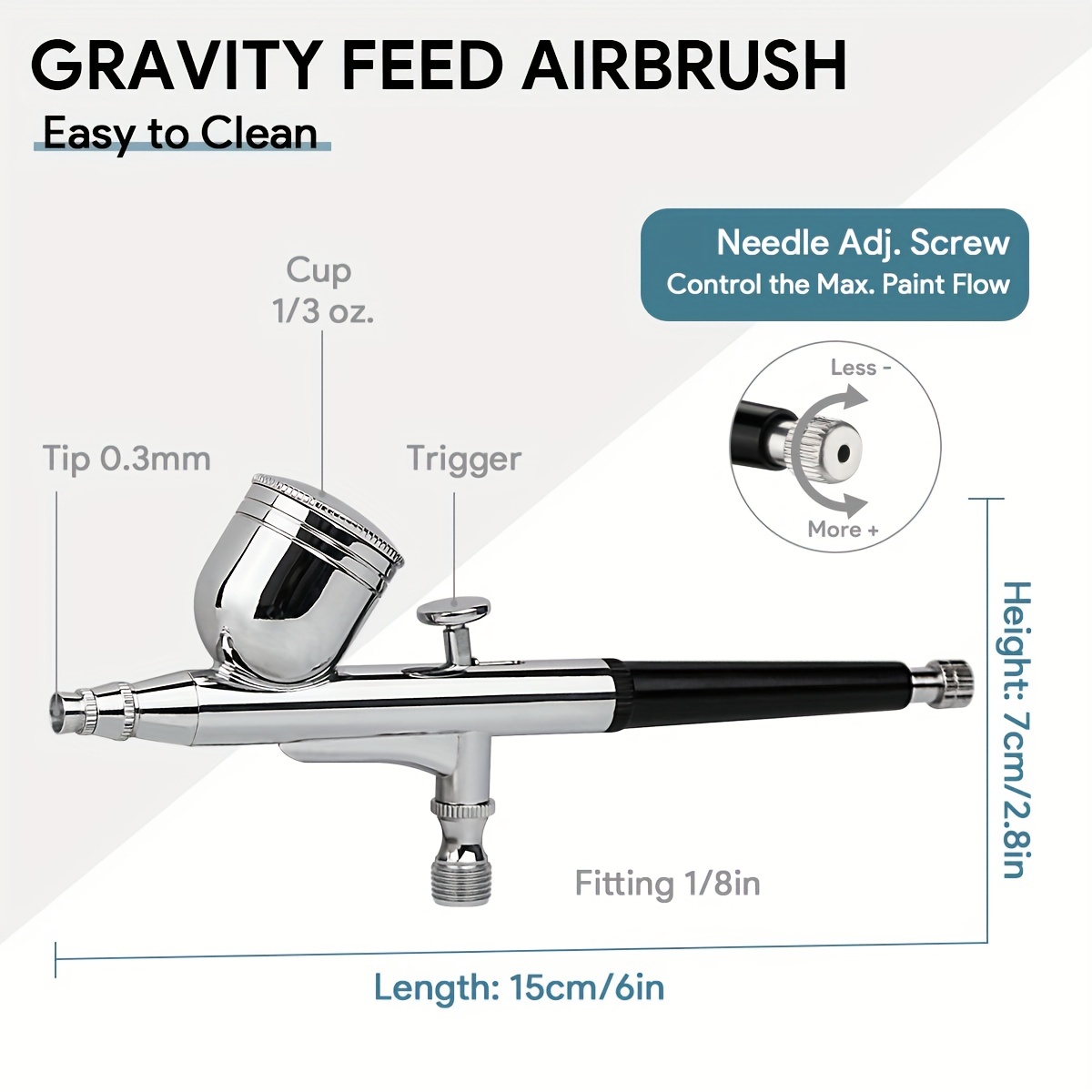 Airbrushing System, Air Compressor Gravity Feed Dual-Action