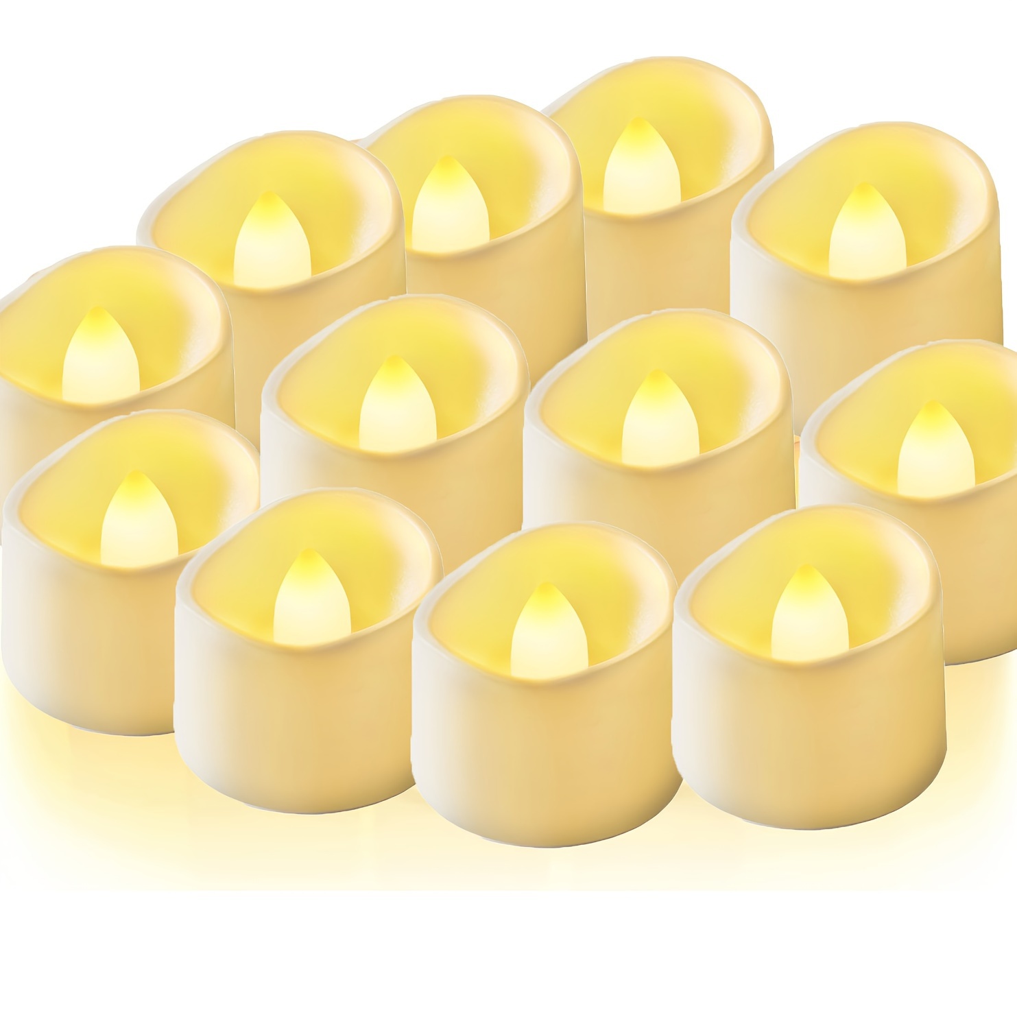 Ensemble de 6 bougies coniques sans flamme en cire véritable - Temu Belgium
