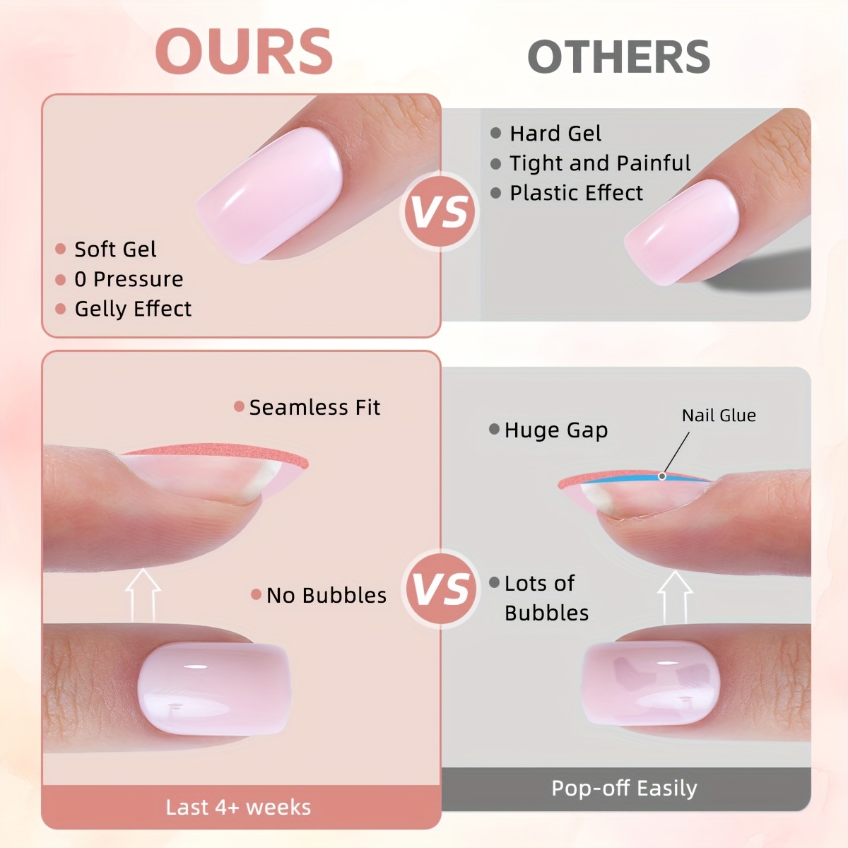 Gel Nail Glue Solid Nail Gel Soft Gel Nail Tips Nail Light - Temu