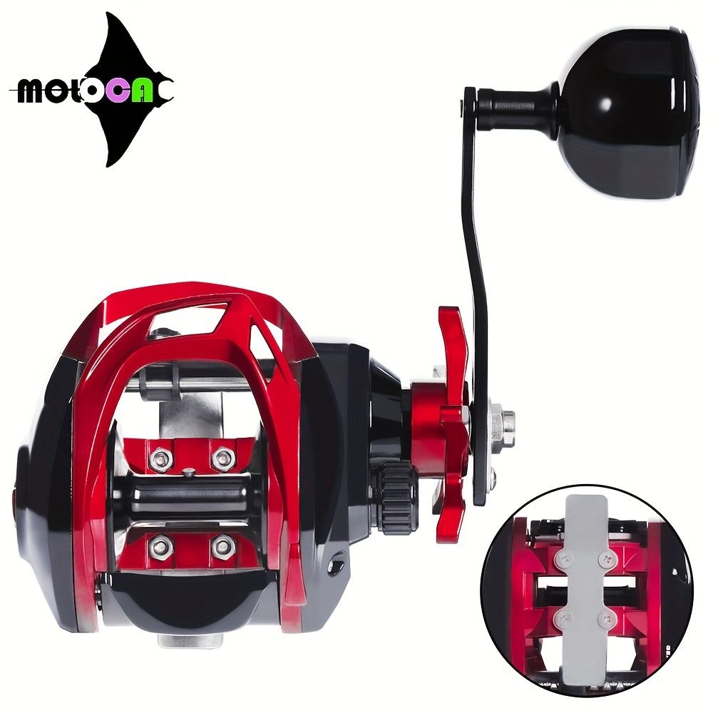 1pc Strong Brake 6.3:1 Gear Ratio Baitcasting Reel, Trolling Fishing Reels  With 33.07LB Max Drag, Long Casting For Saltwater Fishing