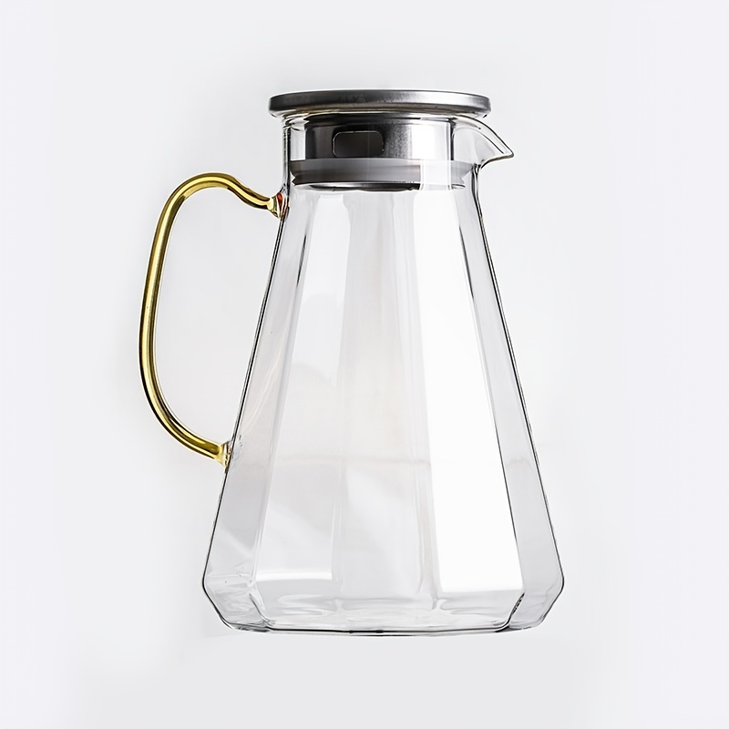 Clear Tea Kettle Glass Pitcher With Handle Water Iced Tea Jug Tea Kettle  Bottle Water Container For Iced Tea Beverage Coffee Milk Lemonade  Transparent Clear Teapot - Temu