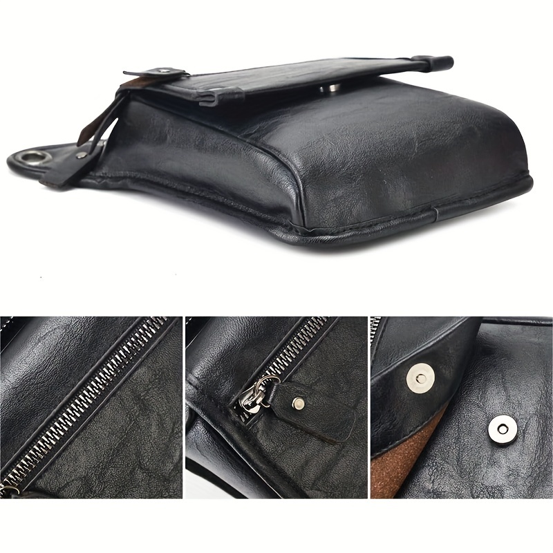 1pc Simple Sac À Bandoulière En Cuir PU Sac À Jambe Tombante - Temu Belgium