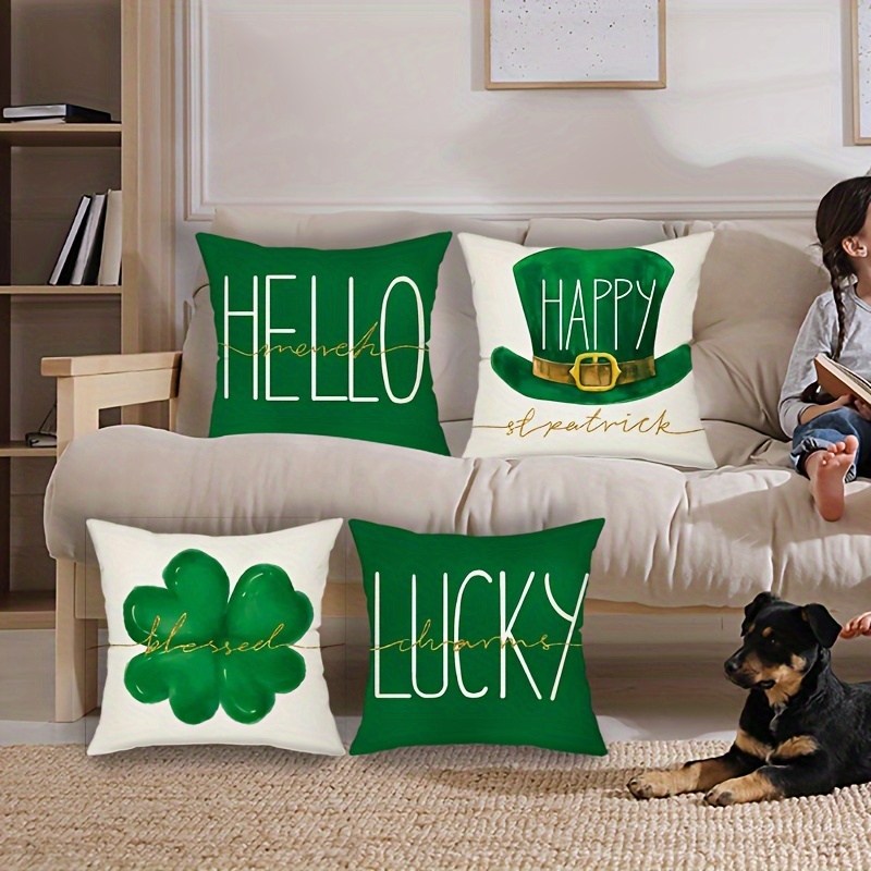 St patrick's day decorative hot sale pillows