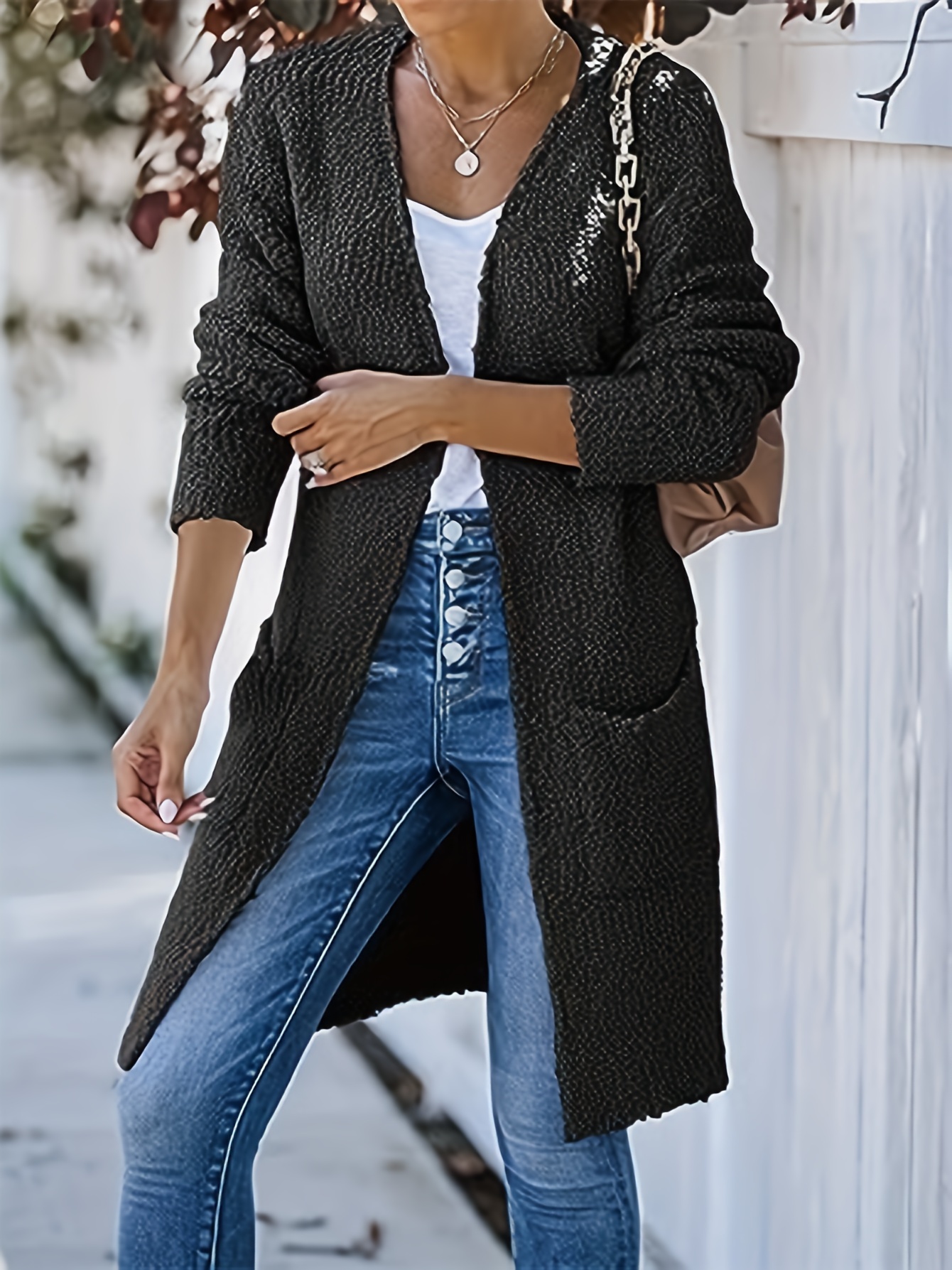 Women's fuzzy hotsell cardigan sweater