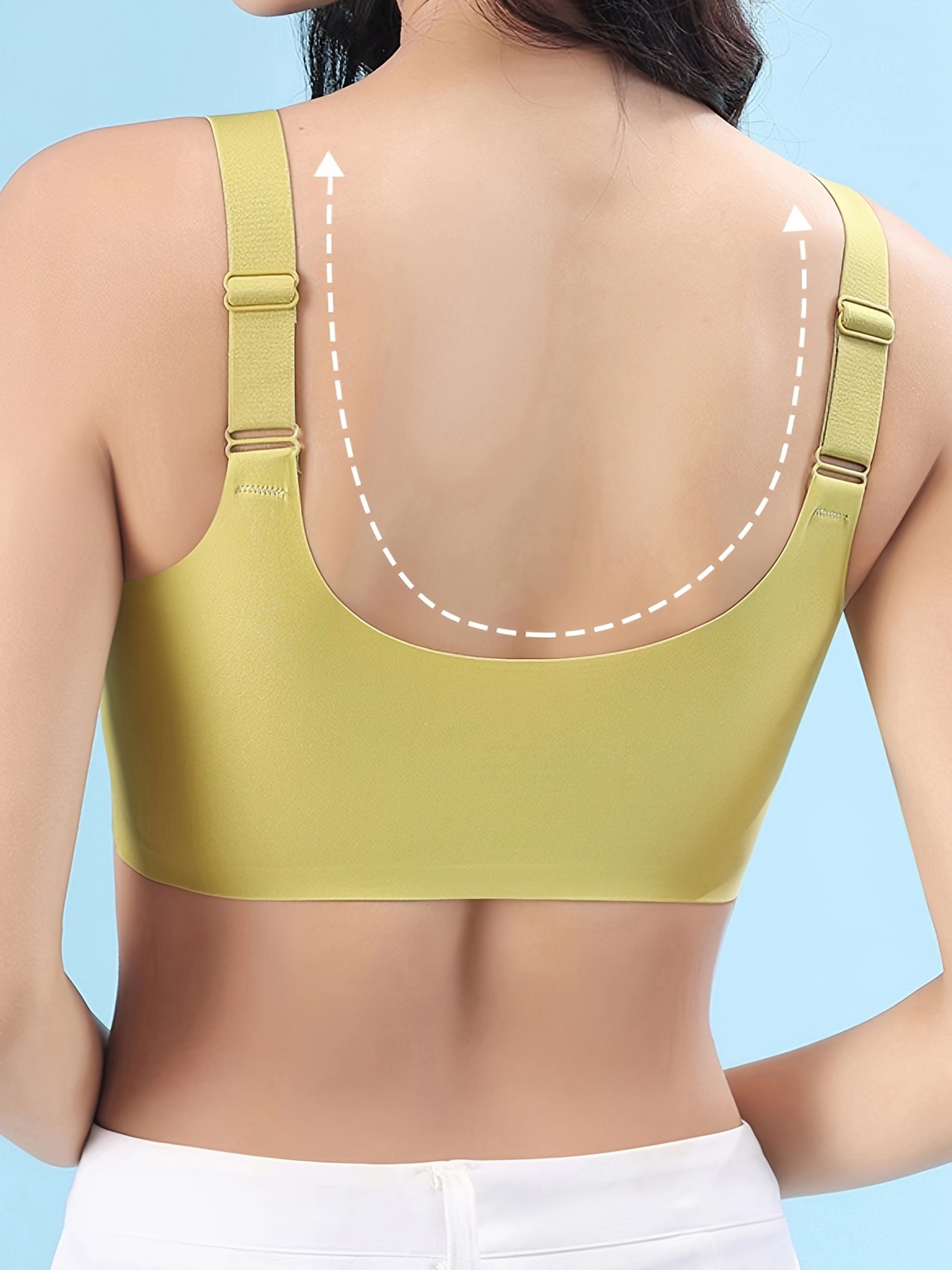 Solid Seamless Wireless Bra Breathable Soft Push Bra Women's - Temu