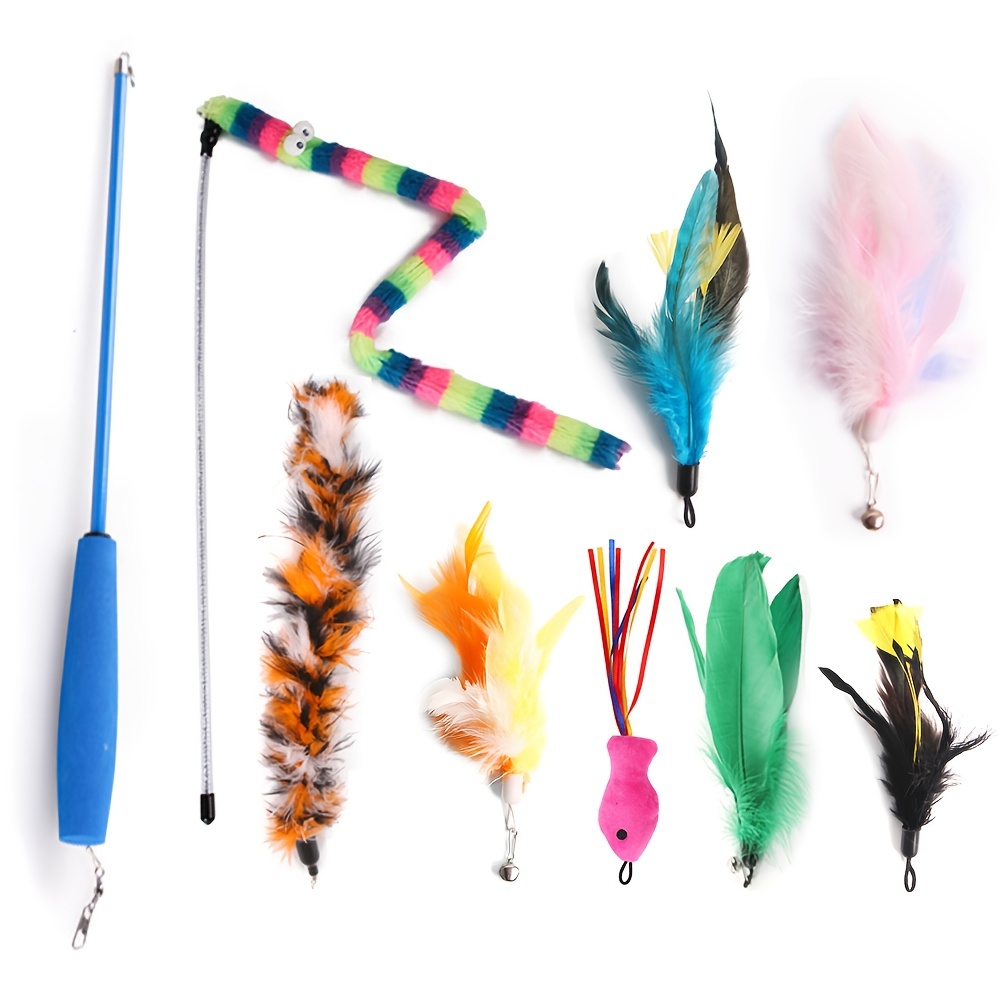 Interactive Retractable Interchangeable Feather Wand Flying - Temu United  Kingdom