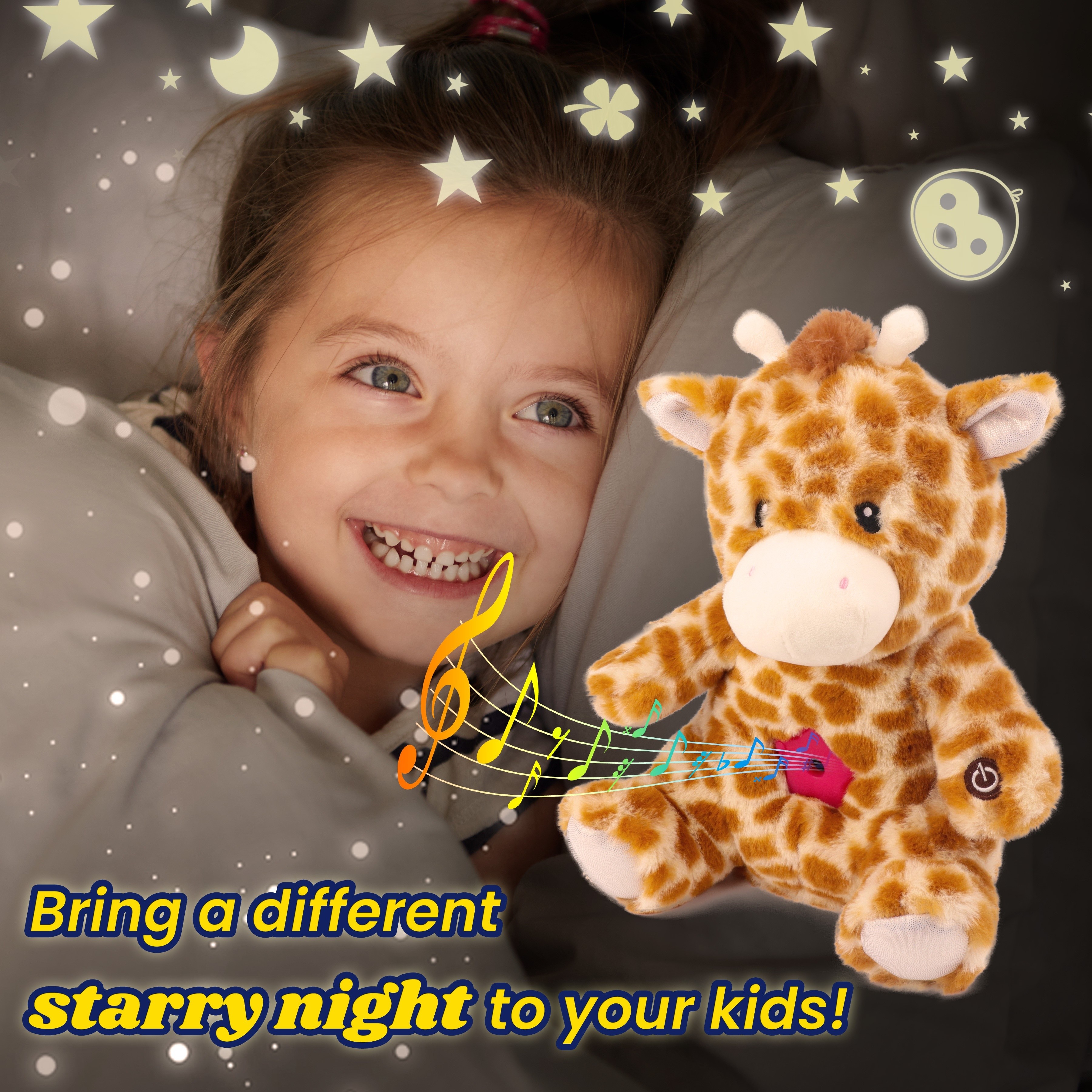 Cuteoy Musical Girafe Projecteur En Peluche Veilleuse - Temu Canada