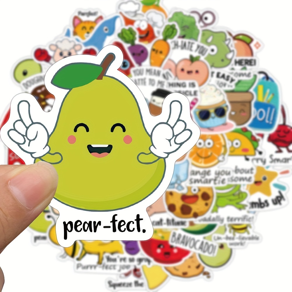 10/25/50pcs Fun Teacher Stickers for Kids Reward Punny