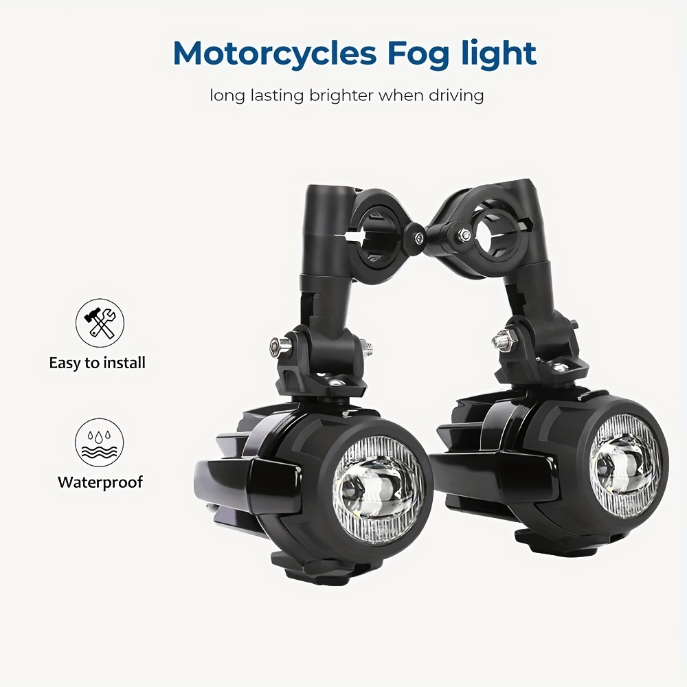 Luces de conducción LED para motocicleta, luces auxiliares de