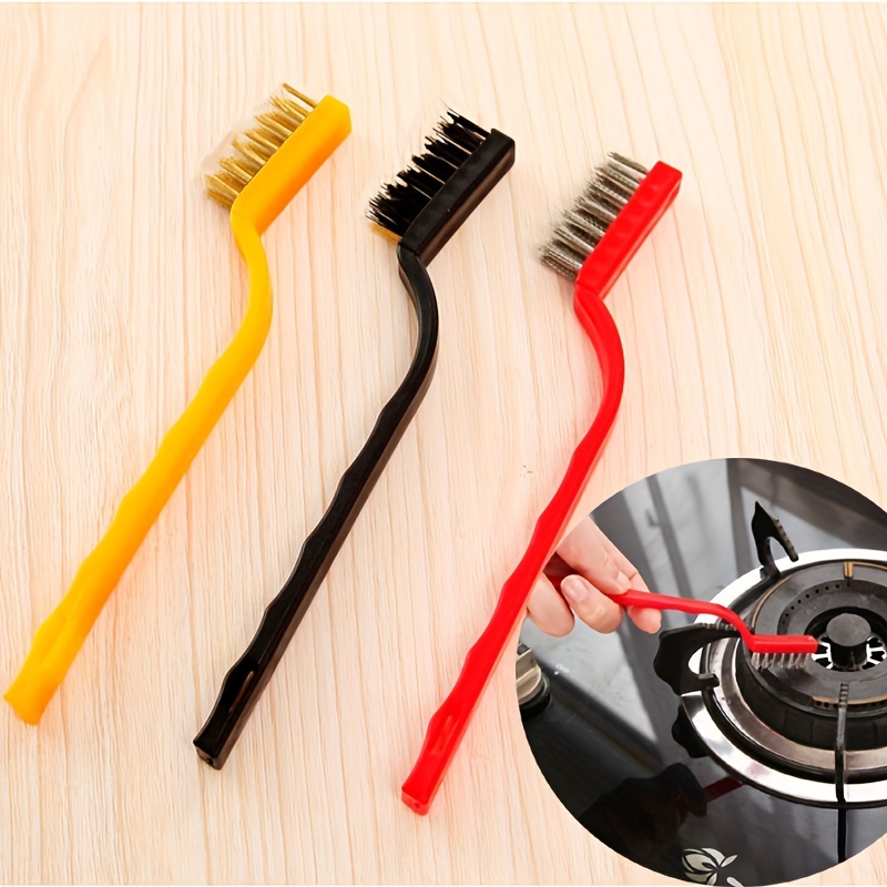 Gas Stove Cleaning Brush Set, Perfect Kitchen Tool For Oil Fume Machine And  Stove Top Cleaning With Stainless Steel Wire Bristles - Temu