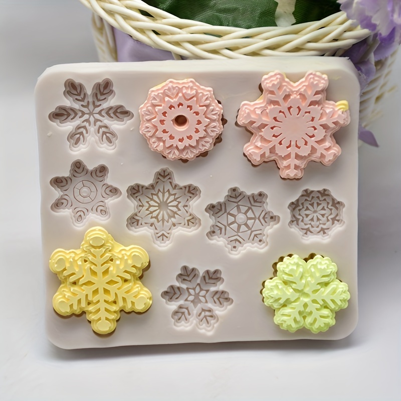 Snowflake Fondant Mold 3d Silicone Mold Candy Mold Chocolate - Temu