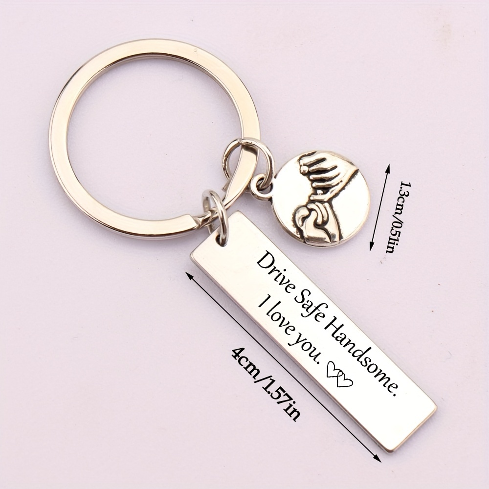 Drive safe keychain,drive safe keyring,drive safe key chain,pinky promise  keychain,new driver keyring,new driver gift