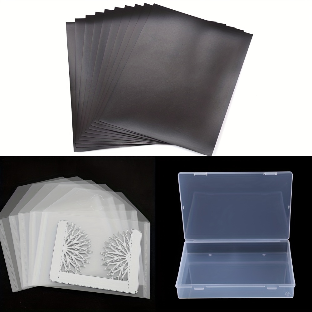 

0.3mm Magnetic Sheets & Plastic Folder Bags Storage Box Containers For Storing Cutting Dies Stamps Holders Craft Organization Tools
