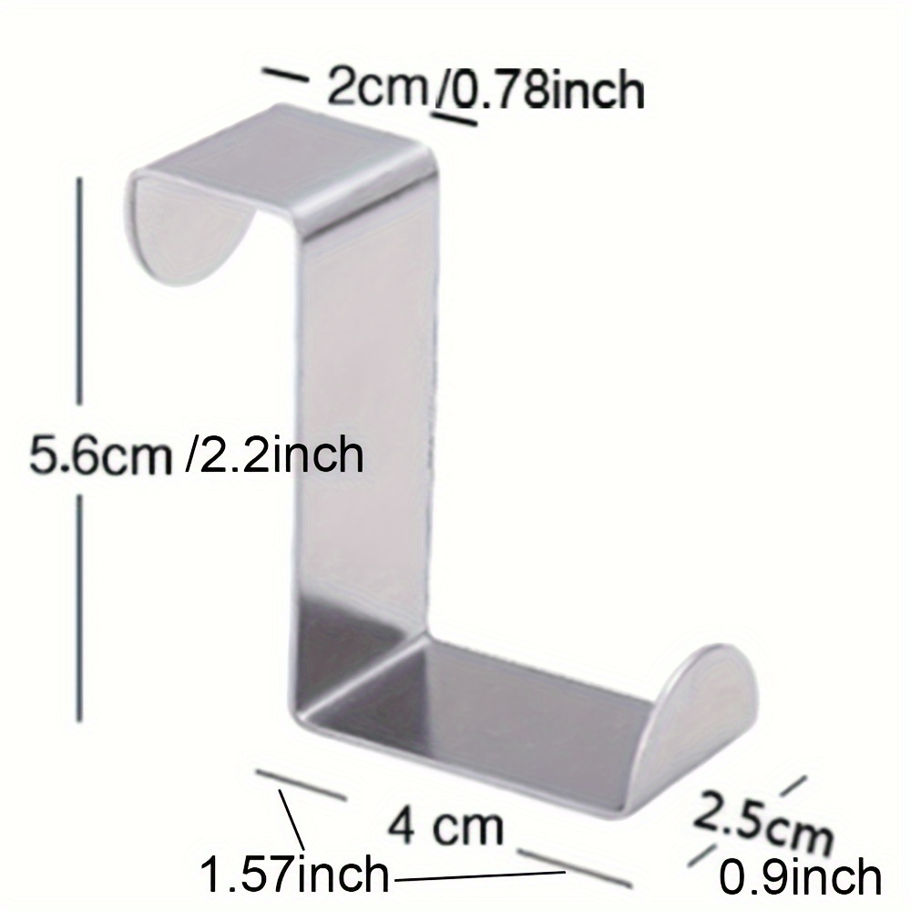 Z-shaped Bathroom Cabinet Door Hook Hooks Stainless Steel Door