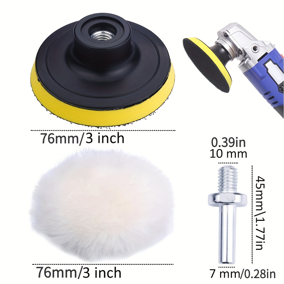 Polishing Kit Car Polishing Pad Waxing Sponge Disk Wool - Temu