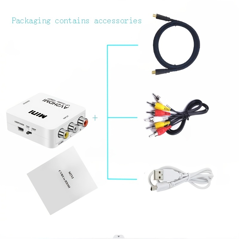 Convertidor Rca Av Adaptador Convertidor Audio Vídeo Cvbs - Temu Chile