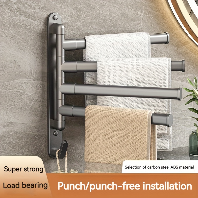 Foldable Rotating Towel Rack Toilet Towel Bar - Temu
