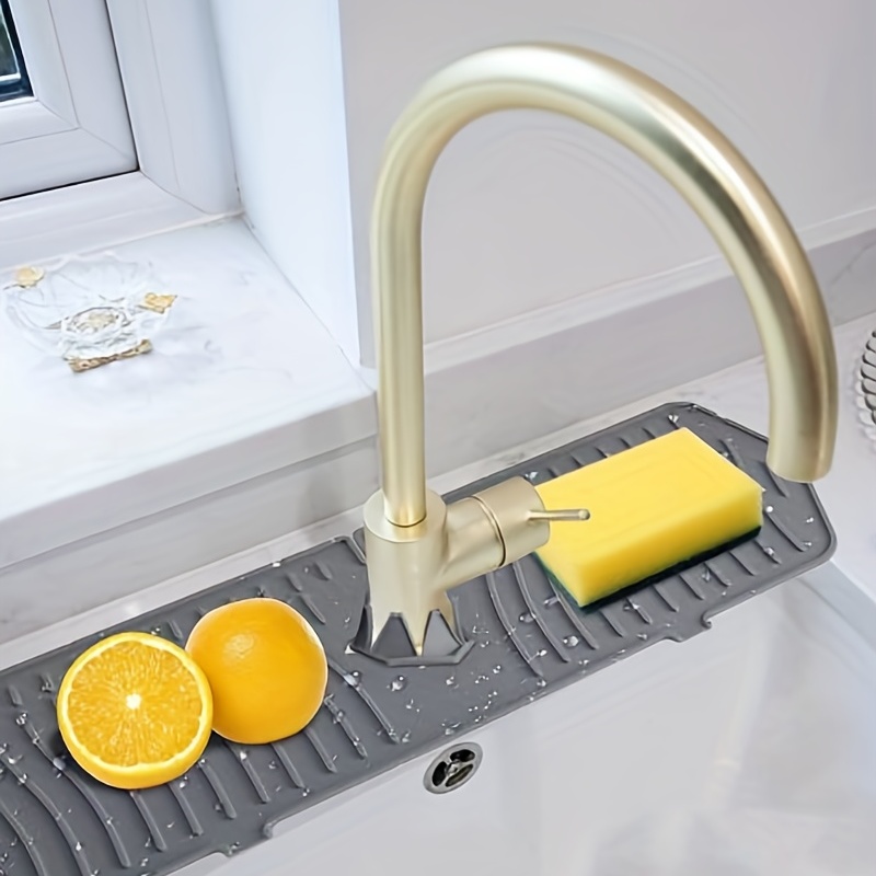 Sink Splash Guard With Slope For Self Draining Sink Faucet - Temu
