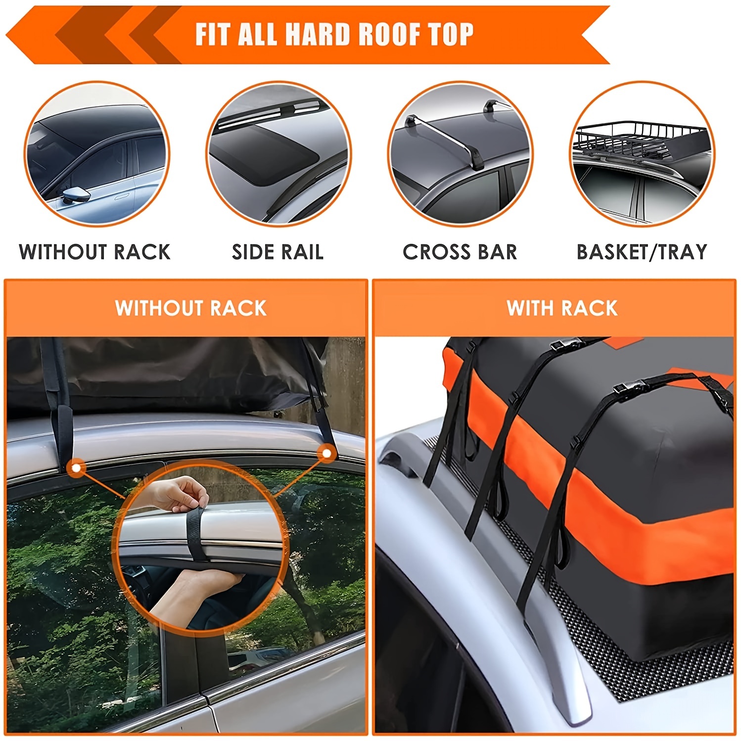 1pc Waterproof Car Roof Bag Useful Rooftop Cargo Carrier Bag Car Storage  Pouch