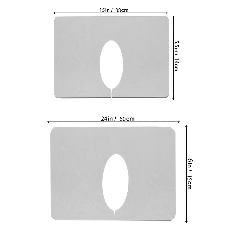 Bathroom Sink Splash Guard Oval Hole, AHA Homeware Behind The Sink Water Splash Guard Centerset Faucet, Faucet Absorbent Backsplash Sink Mat 6 Oval